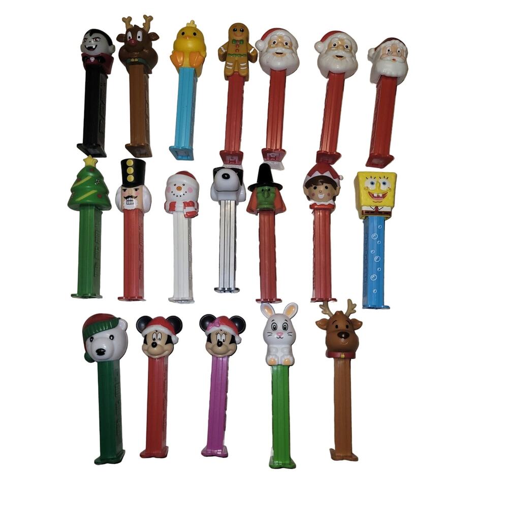 Lot of 19 Mixed Holiday and Character PEZ Dispensers - Collectible Set